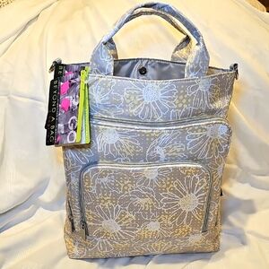 Beyond A Bag Gray And Yellow Floral Tote Bag